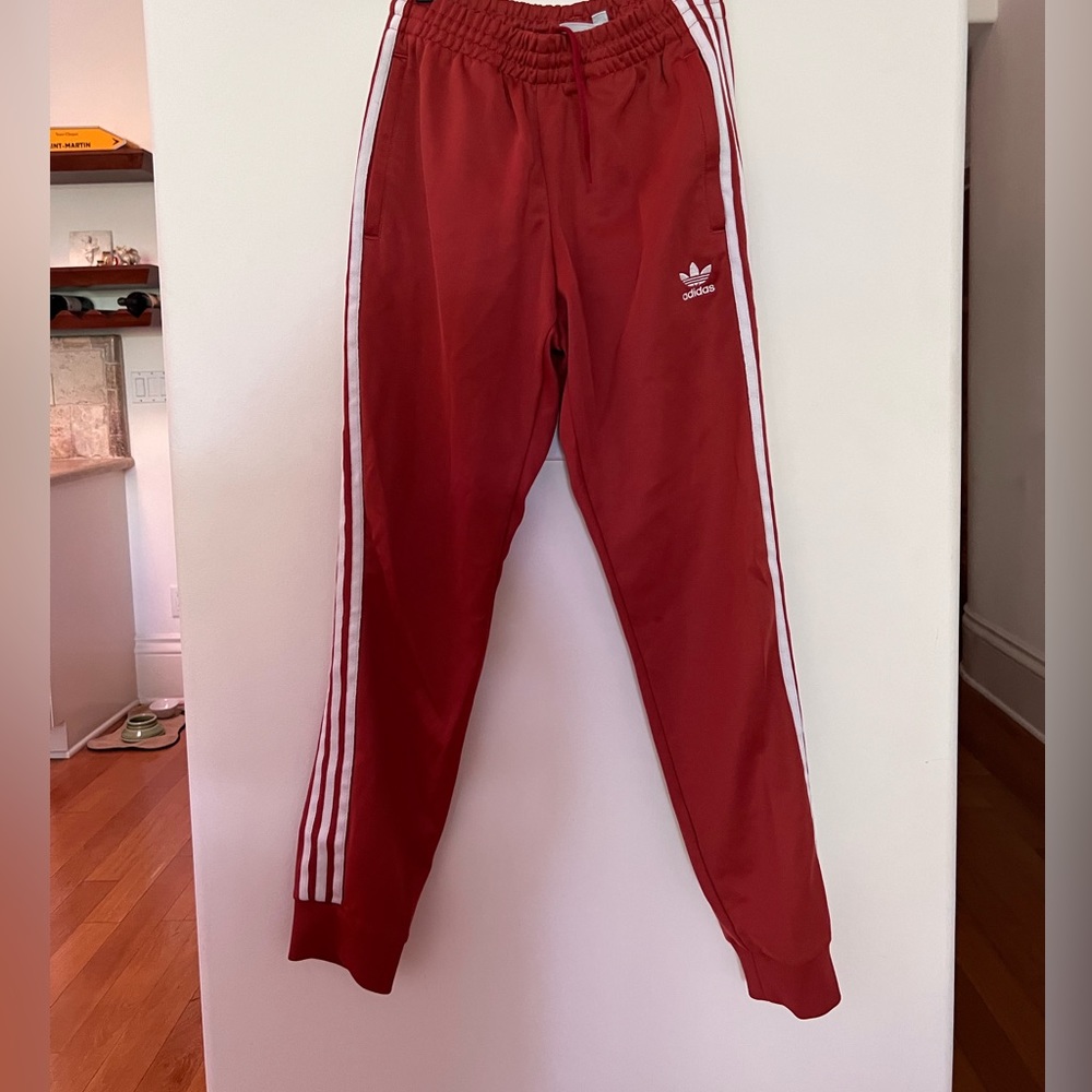 Adidas Burnt Orange Striped Jogger